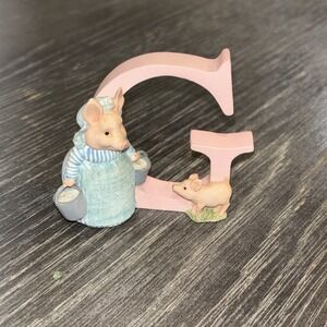 Peter Rabbit Alphabet Figurine Enesco 2005 Letter‎ G Aunt Pettitoes A4999